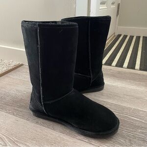 Lugz Ugg Style Australian Sheepskin Shearling Winter Boots Black Size 8
